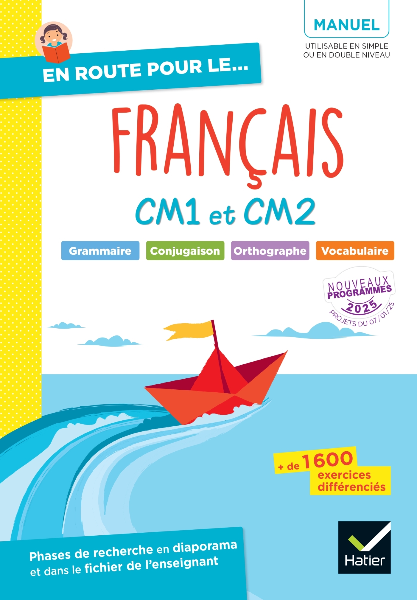 Ref. 9782401115590, En route pour le français - CM1 CM2 - ed. 2025 - manuel élève