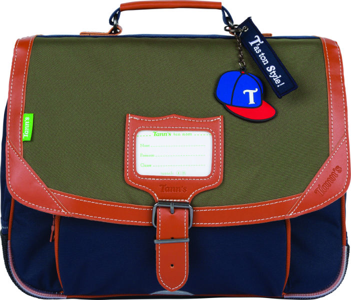 Image de  CARTABLE 35 CM TANN'S AXEL KAKI/BLEU 