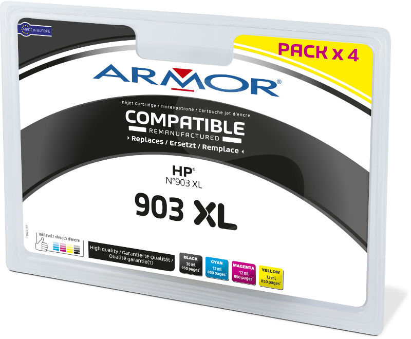 Image de  Lot 4 cart encre brother lc980/1100 hc co 