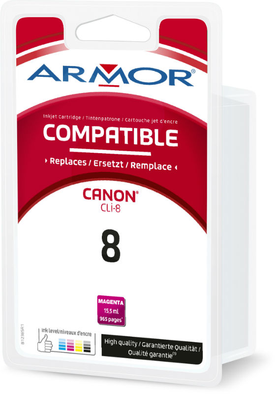 Image de  Cartouche encre compatible à la marque Canon CLI8M magenta. 