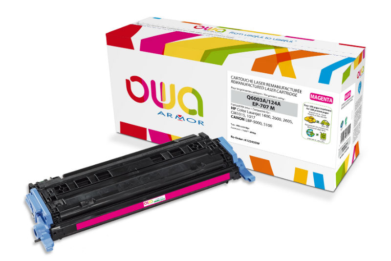 Image de  Cartouche laser compatible à la marque HP Q6003A magenta. 