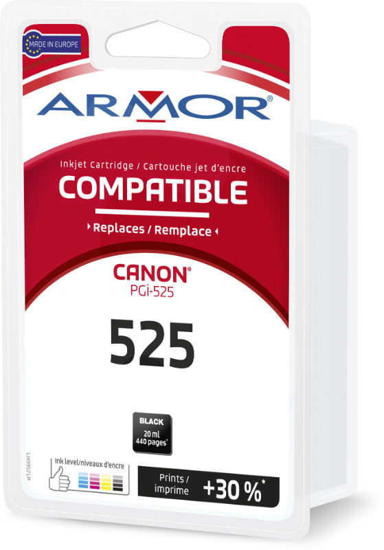 Image de  Cartouche d'encre compatible à la marque Canon PGI-525 noir. 