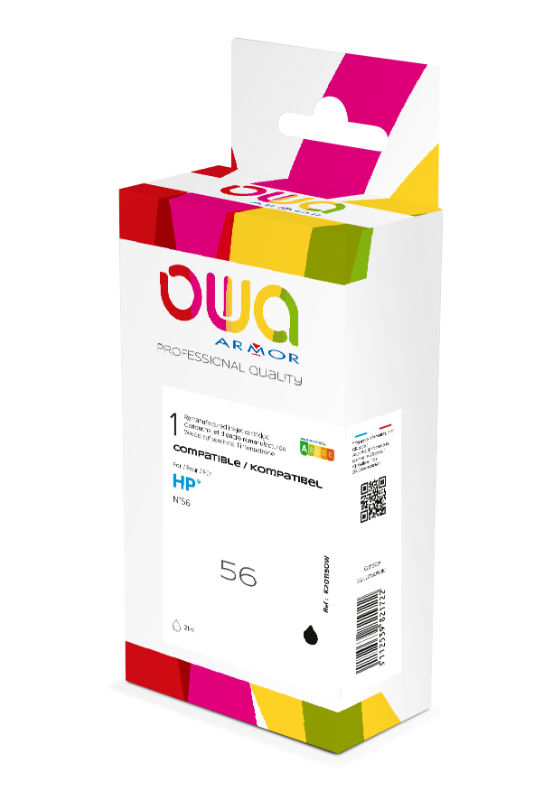 Image de  Cartouche dencre compatible à la marque HP C6656A noir. 