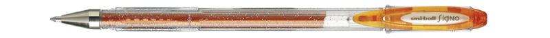 Image de  Stylo bille Signo pailleté orange 