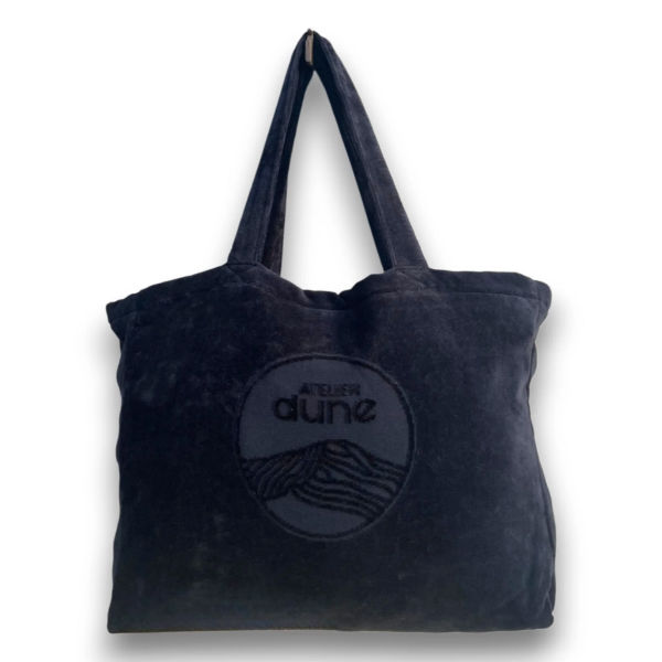 Ref. ATETOTEXLBLACKV, Atelier Dune - Sac de plage idéal XL noir, Noir, marque ATELIER DUNE