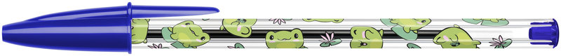 Ref. BIC304254G, Stylo bille Bic Cristal Kawaii grenouille bleu, Bleu, marque BIC