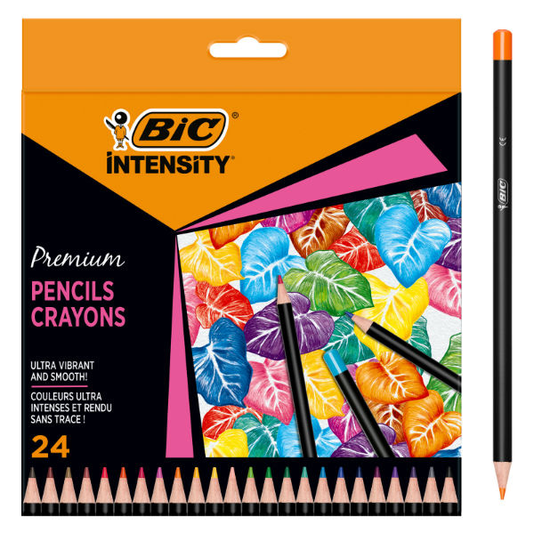 Image de  Étui de 24 crayons de couleurs Intensity Wood 