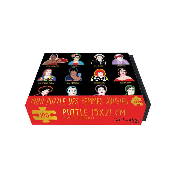 Ref. CARBOPUZ47, Cartes d'Art - Mini puzzle femmes artistes - 100 pièces, marque CARTESDART