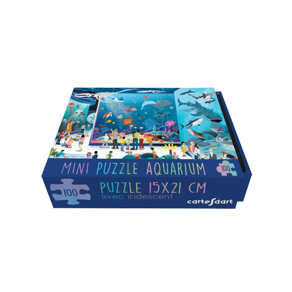 Ref. CARBOPUZ51, Cartes d'Art - Mini puzzle à l'aquarium - 100 pièces, marque CARTESDART