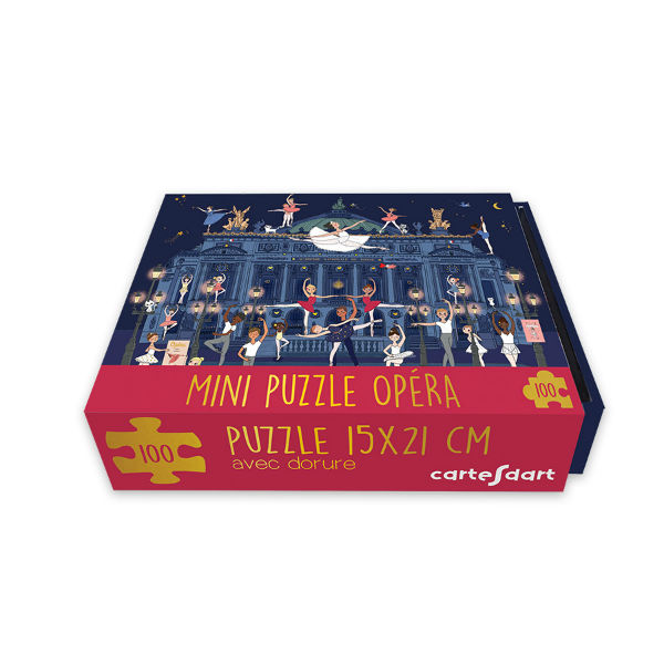 Ref. CARBOPUZ73, Cartes d'Art - Mini puzzle opéra ballerines - 100 pièces, marque CARTESDART