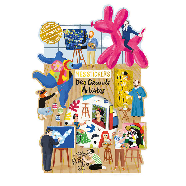 Ref. CARSTIKY48, Cartes d'Art - Jeu stickers + poster atelier d'artistes, marque CARTESDART