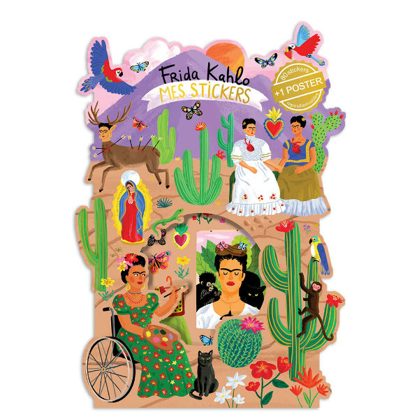 Ref. CARSTIKY57, Cartes d'Art - Jeu stickers + poster Frida, marque CARTESDART