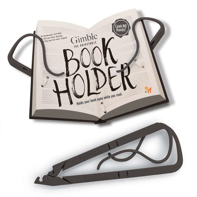 Image de  Porte-livre pliable gris 