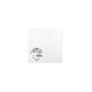 Image de  Paquet de 25 cartes Pollen 13,5 x 13,5 cm blanc irisé 