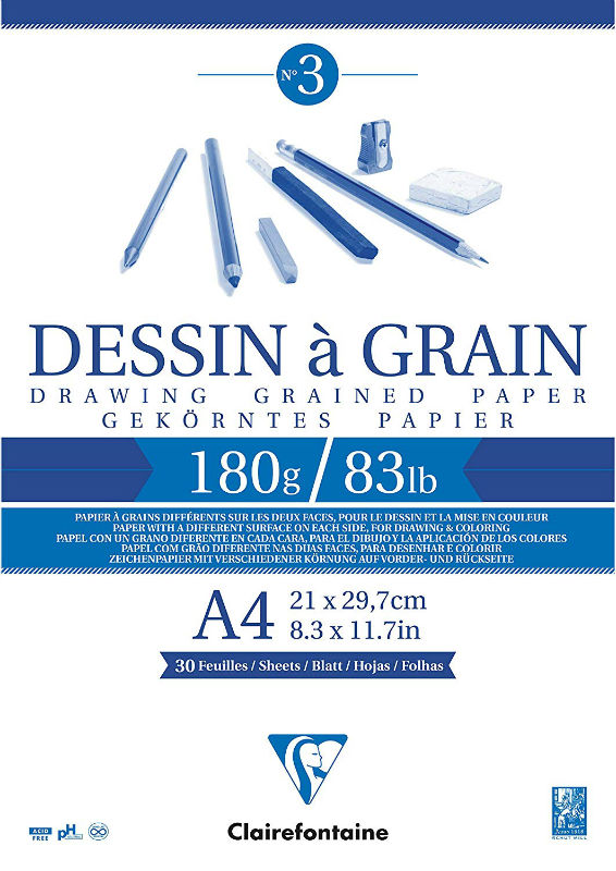 Image de  Bloc 30 feuilles Dessin à grain A4 180g 