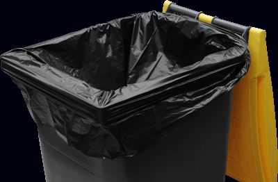 Image de  Sac container 330 l. noir 20 micron x200 