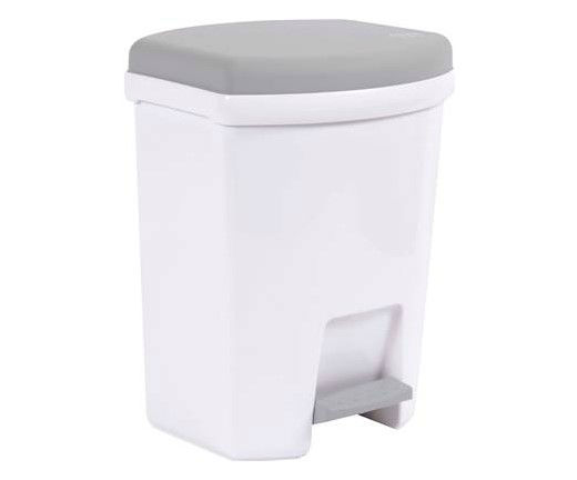 Image de  Poubelle plastique avec pedale 27l  bl/grisclair 