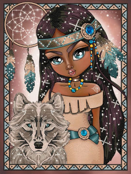 Image de  Kit Diamond Dotz moyen la jeune indienne 