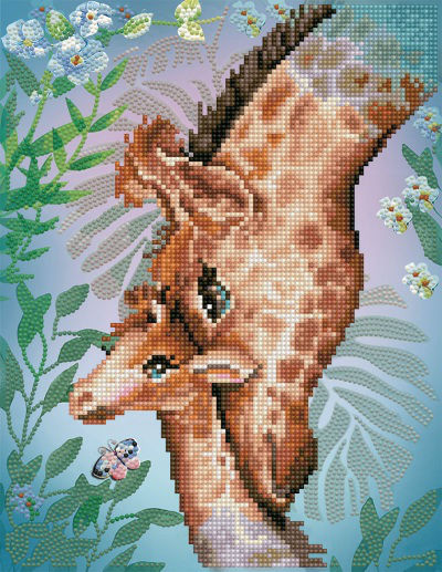 Image de  Kit Diamond Dotz moyen calins de girafes 
