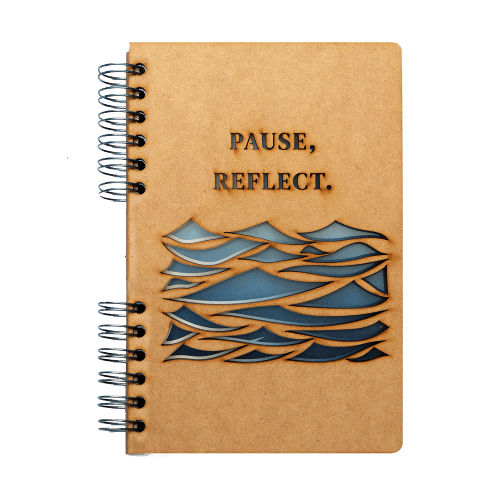 Image de  Carnet bois A6 non ligné pause, reflect 