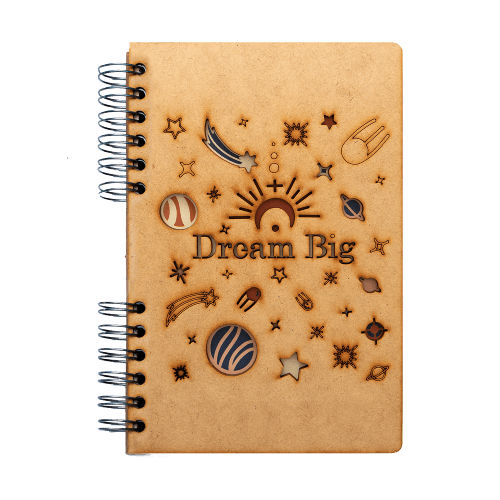 Image de  Carnet bois A5 non ligné dream big 