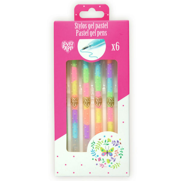 Image de  Boite 6 stylos gel pastel 
