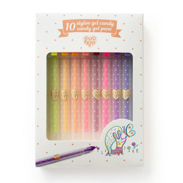 Image de  Boîte de 10 stylos gel candy 