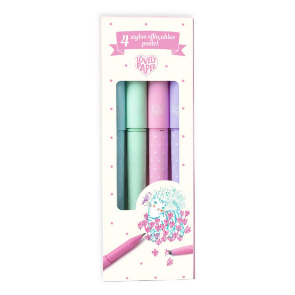 Image de  Boîte de 4 stylos effaçables pastel 