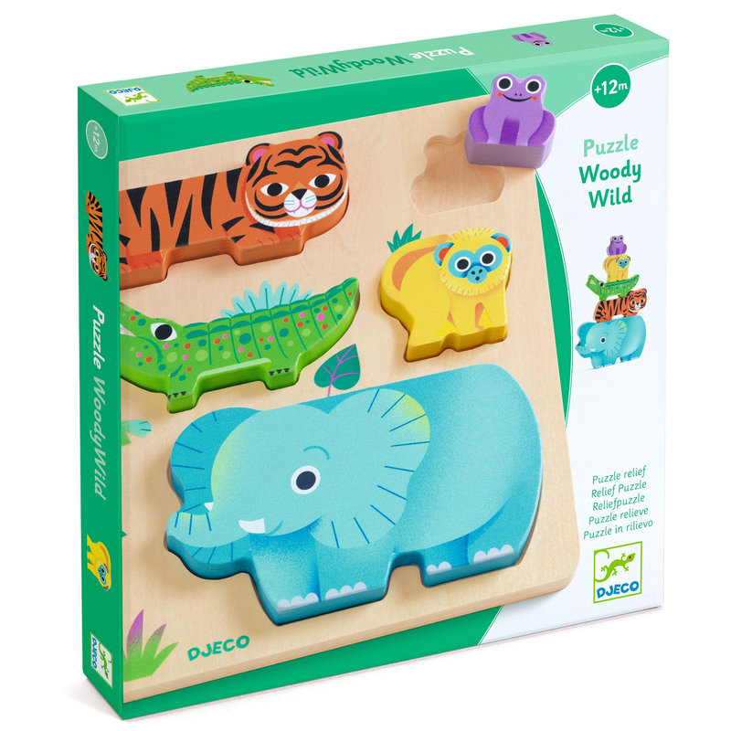Ref. DJEDJ01091, Puzzle relief woodywild, marque DJECO