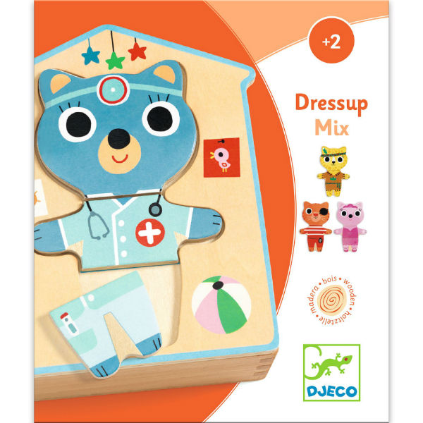 Image de  Puzzles bois dressup mix 