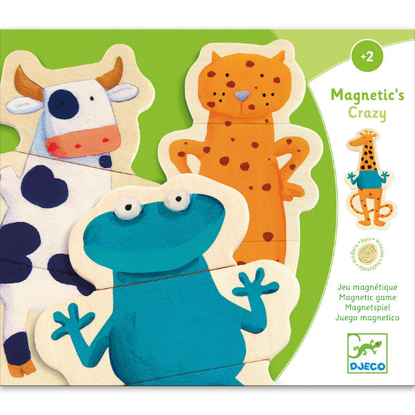 Image de  Lot de 8 puzzles magnétiques les animaux rigolos 24 pièces 