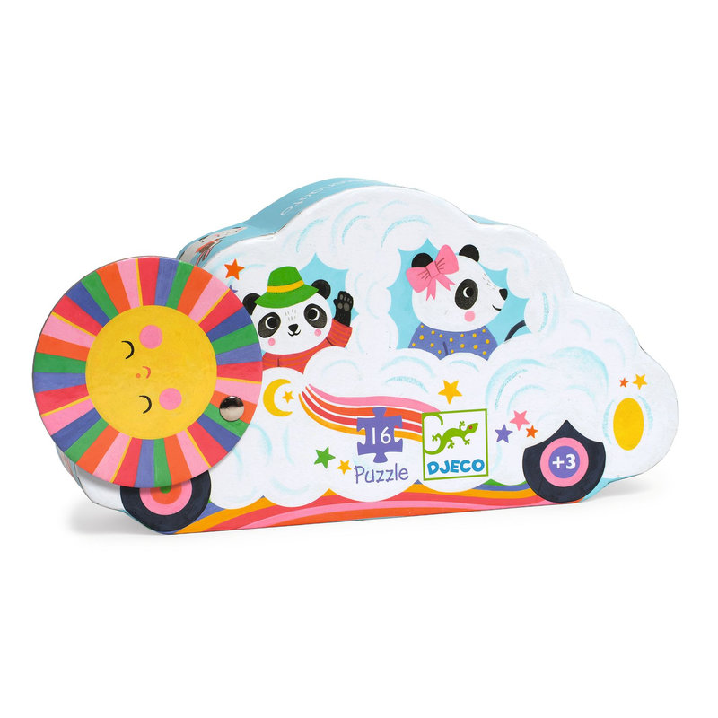 Ref. DJEDJ07276, Puzzle silhouette voiture nuage 16 pcs, marque DJECO