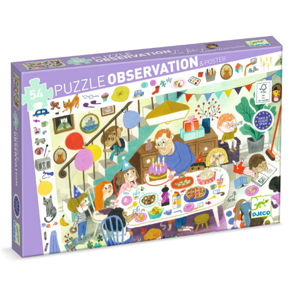 Image de  Puzzle observation la fête d'anniversaire 54pcs 