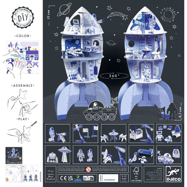 Image de  Color. assemble. play fusée spatiale 