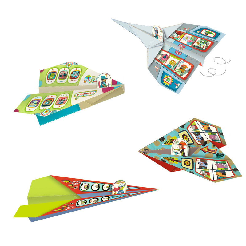 Ref. DJEDJ08760, Pochette Origami Origami avions, marque DJECO