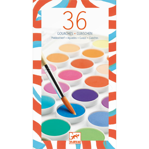 Image de  Les couleurs 36 pastilles de gouaches 