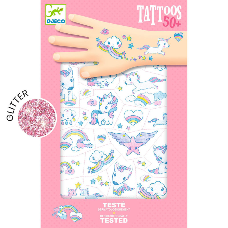 Ref. DJEDJ09575, Tatouages licornes nd16, marque DJECO