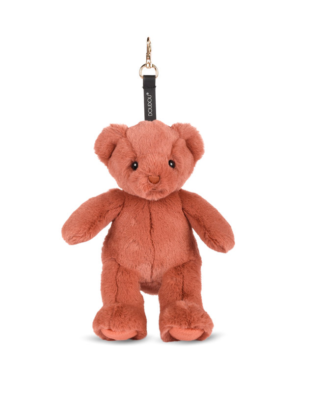 Ref. DOUDC4386, Doudou et Compagnie - Bijou de sac doudou ours terracotta, Rouge, marque DOUDOU ET COMPAGNIE