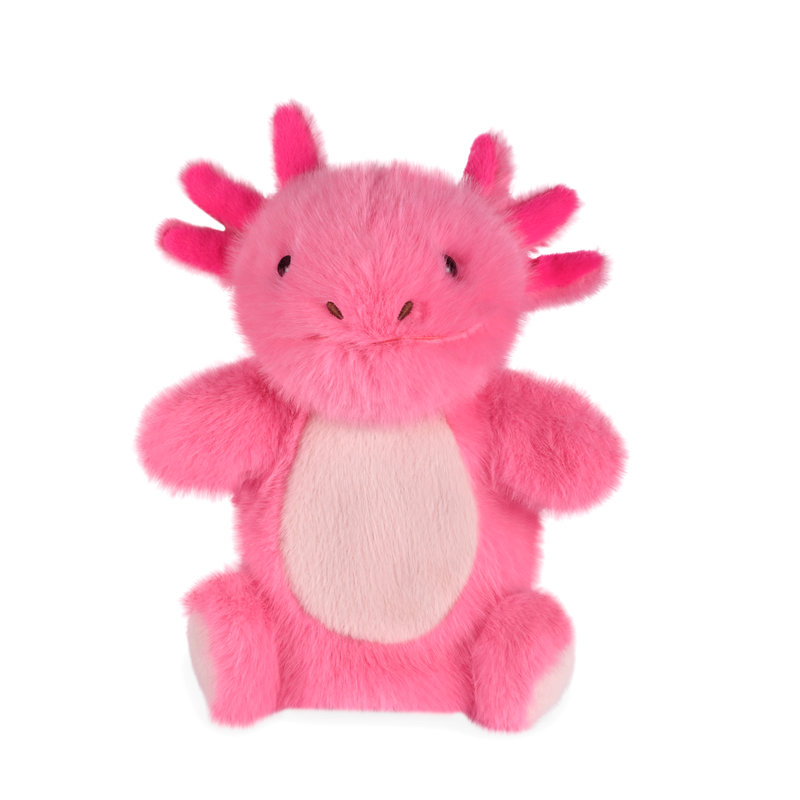 Ref. DOUHO3403, Histoire d'Ours - Podcoll marionnette axolotl 24 cm, Rose, marque HISTOIRE D'OURS