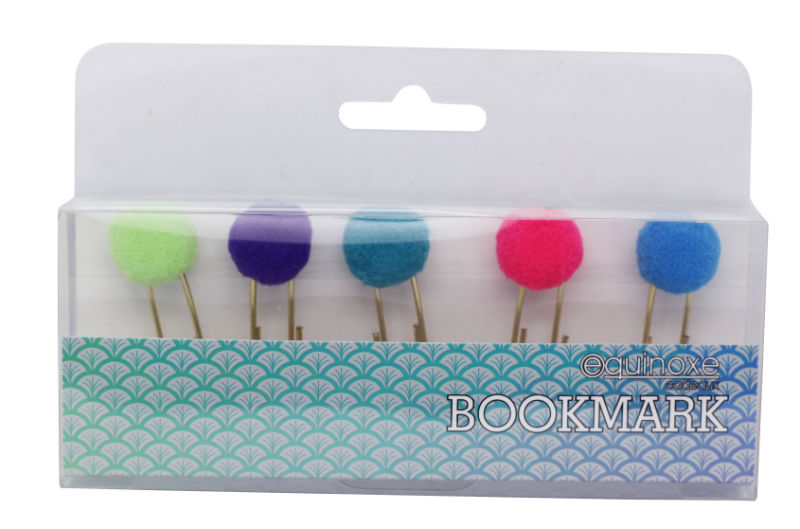 Image de  Lot 5 marques pages pompons ass 