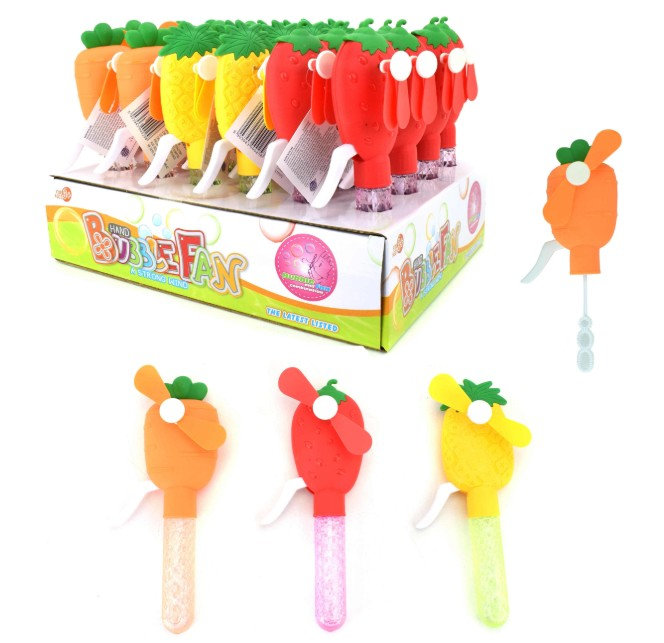 Ref. EQUVENFRUIT, Ventilateur manuel 2 en 1 avec eau à bulle Fruit - Coloris Aléatoire, marque EQUINOXE CADEAUX