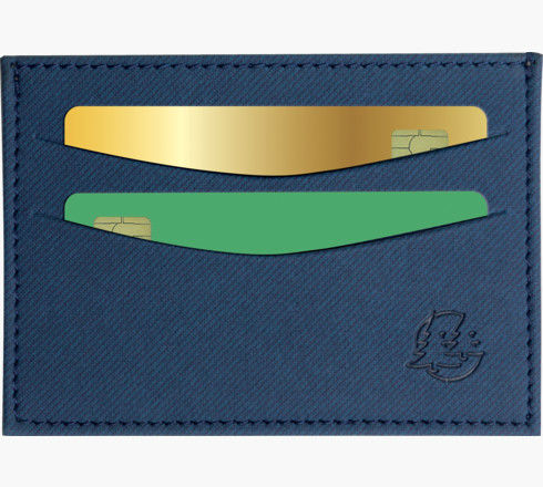 Image de  Porte-cartes avec poche Denim bleu 