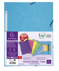 Image de  Lot de 5+1 chemise carte lustrÉe 