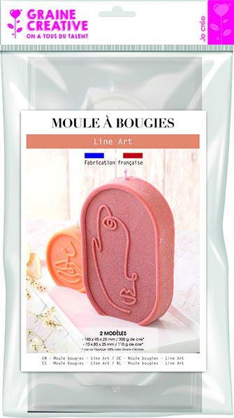 Image de  Lot 2 moules à bougie line art 