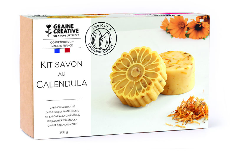 Image de  Kit diy savon à l'amande et calendula 