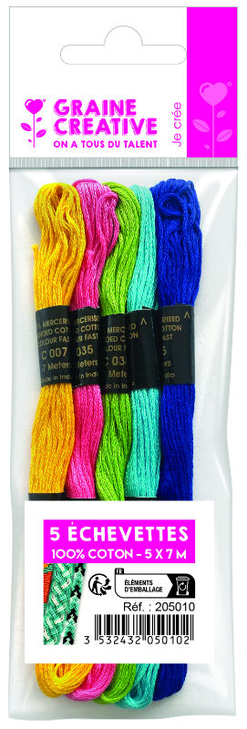 Image de  Sachet de 7 échevettes 7m coton 