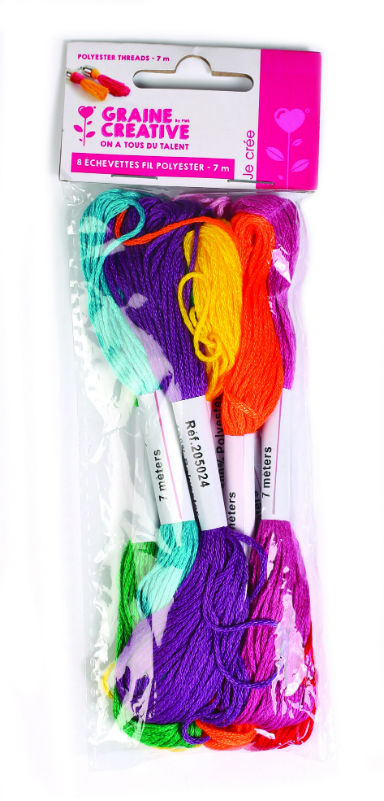 Image de  Sachet de 8 échevettes 7m  fils polyester mexicain 