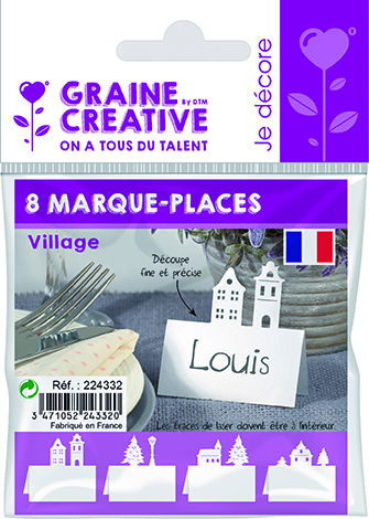 Image de  Lot de 8 marque-places village 