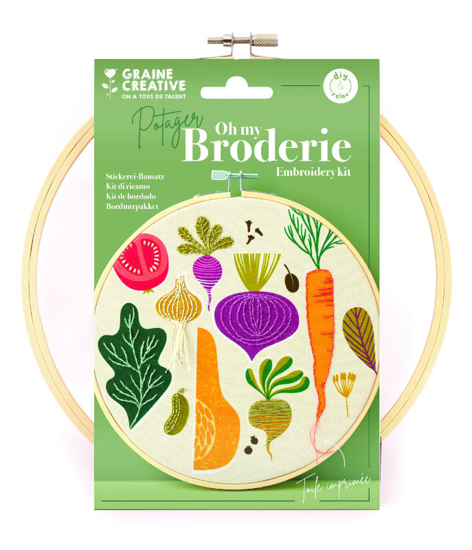 Image de  Kit broderie partielle potager ø20 cm 