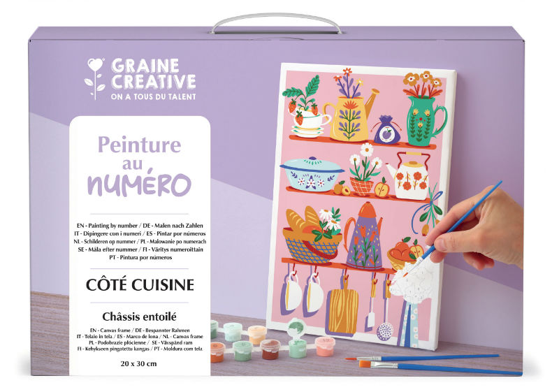 Ref. GRA616687, Peinture au numéro 20x30 côté cuisine, marque GRAINE CREATIVE